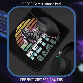 Vintager Retro Gamer Robot Vintager PC Sticker Art Mousepad