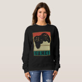 Vintager Retro-Gamer-Videospieler Sweatshirt (Vorne ganz)