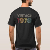 Vintager Retro geboren 1978 T-Shirt (Rückseite)