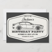 Vintager Retro-Geburtstag Einladung (Vorderseite)