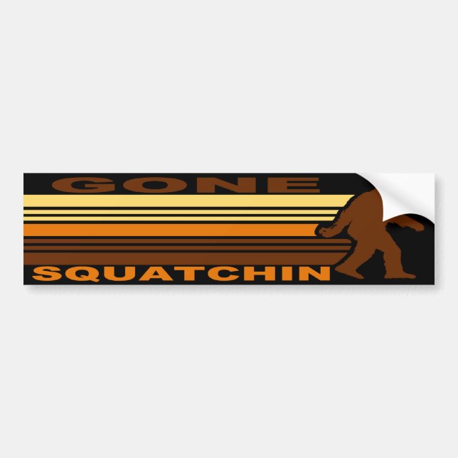 Vintager Retro gegangener Squatchin Autoaufkleber (Vorne)