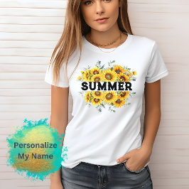 Vintager Retro-Gelbblütenname T-Shirt