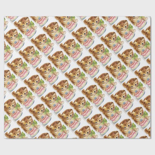 Vintager Retro Geschenkpapier (Flach)