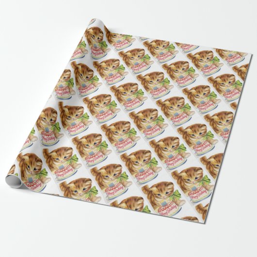 Vintager Retro Geschenkpapier (Ungerollt)