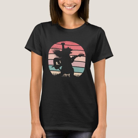 Vintager Retro-Gitarrenrock T-Shirt (Vorderseite)