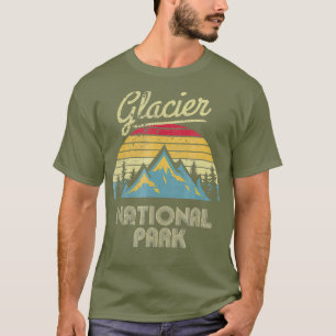 Vintager Retro Glacier Nationalpark T-Shirt