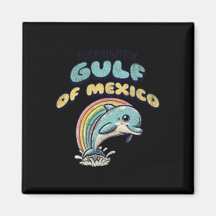 Vintager Retro-Golf von Mexiko Funny Dolphin Magnet