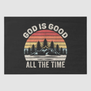 Vintager Retro Gott ist die ganze Zeit Christlich Seidenpapier