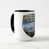 Vintager Retro Grand Teton Nationalpark Tasse (Vorderseite Links)