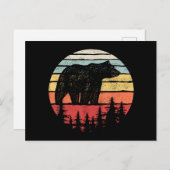 Vintager Retro-Grizzlybär Postkarte (Vorne/Hinten)