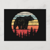 Vintager Retro-Grizzlybär Postkarte (Vorderseite)