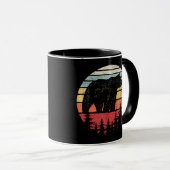 Vintager Retro-Grizzlybär Tasse (VorderseiteRechts)