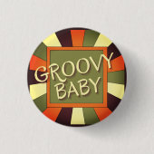 Vintager Retro Groovy Baby Button (Vorderseite)