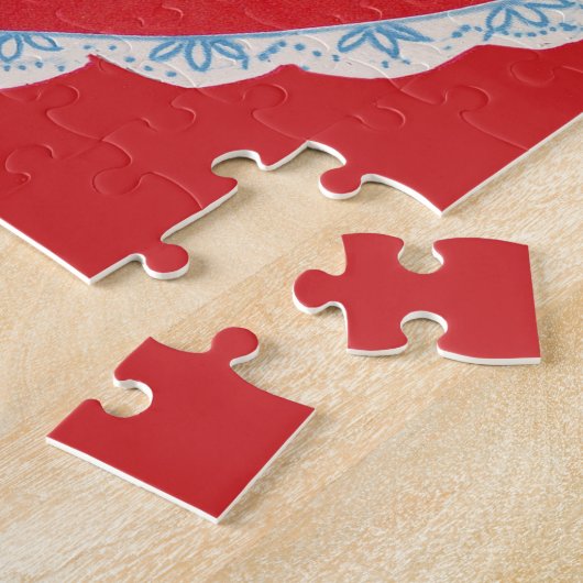 Vintager Retro-Happy Valentine-Tageslehrer Puzzle (Seite)