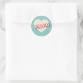 Vintager Retro-Heart XOXO Valentinstag Aufkleber (Tasche)