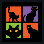 Vintager Retro Hexe Schwarzes Katzen Halloween Pop Poster<br><div class="desc">Vintage und Retro Hexen Black Cats Halloween Pop Art. Funny Halloween Kostümdesign zu tragen, wenn Sie Trick oder Treat gehen. Diese gruselige und freakige Merchandise eignet sich hervorragend für ein lustiges Halloween-Party mit beängstigendem Gespür oder Horror Motiv. Gehen Sie gut mit Ihrer Halloween-Dekoration von Kürbislaterne Kürbis, Geist, Schädel, Skelett, Hexen...</div>
