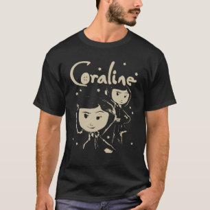 Vintager Retro Horror Halloween Coraline Movie T-Shirt