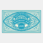 Vintager Retro-Jam-Etikett Rechteckiger Aufkleber (Vorderseite)