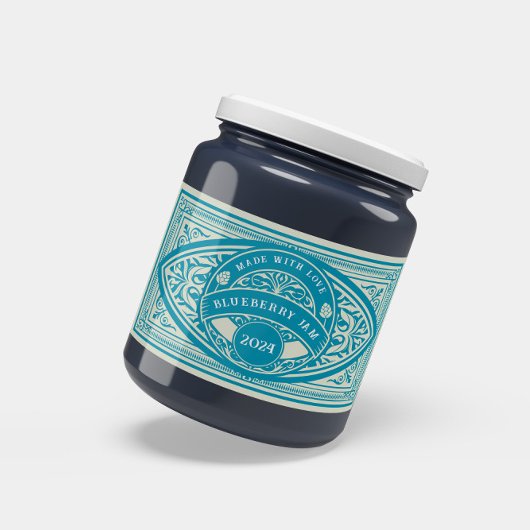 Vintager Retro-Jam-Etikett Rechteckiger Aufkleber