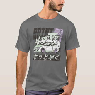 Vintager Retro Japanischer Anime Drift Car Racing  T-Shirt