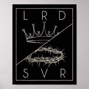 Vintager Retro Jesus Christlich Lord & amp; Retter Poster