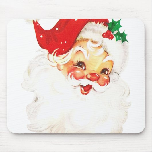 Vintager Retro Jolly Alter Weihnachtsmann Weihnach Mousepad (Vorne)