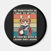 Vintager Retro-Katzenkaffee (3) Magnet (Vorne)