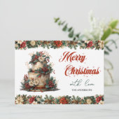 Vintager Retro-Klassiker Feiertagskarte (Stehend Vorderseite)