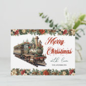 Vintager Retro-Klassiker Feiertagskarte (Stehend Vorderseite)