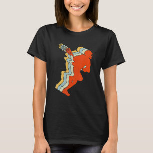 Vintager Retro-Lacrosse-Stick-Sonnenuntergang 1 T-Shirt