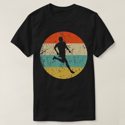 Vintager Retro-Läufer T-Shirt (Design vorne)