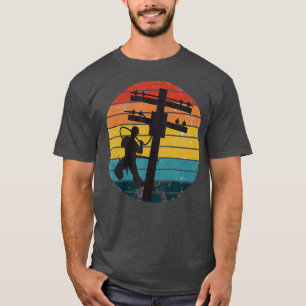 Vintager Retro Lineman Shirt Line-Mitarbeiter