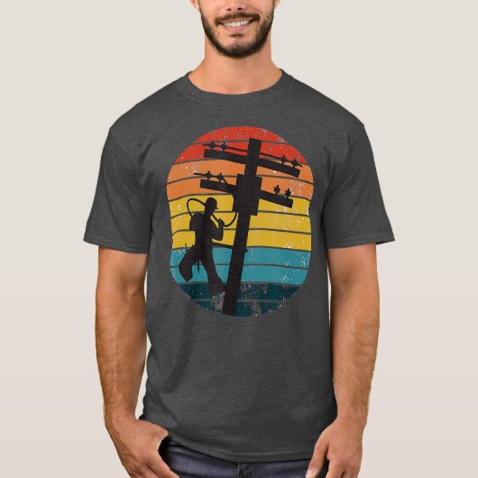 Vintager Retro Lineman Shirt Line-Mitarbeiter (Vorderseite)