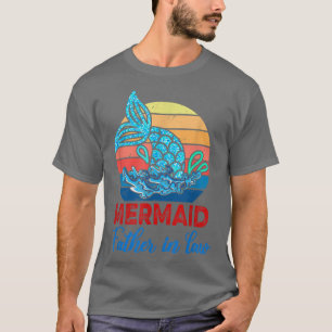 Vintager Retro Mermaid Vater im Recht Funny Mermai T-Shirt