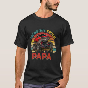 Vintager Retro Monster Truck Papa T-Shirt