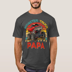 Vintager Retro Monster Truck Papa T-Shirt