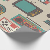 Vintager Retro-Nostalgie-Jukebox-Phonograph Geschenkpapier (Ecke)