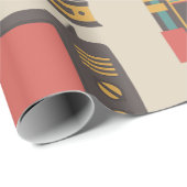 Vintager Retro-Nostalgie-Jukebox-Phonograph Geschenkpapier (Rolleneckpunkt)