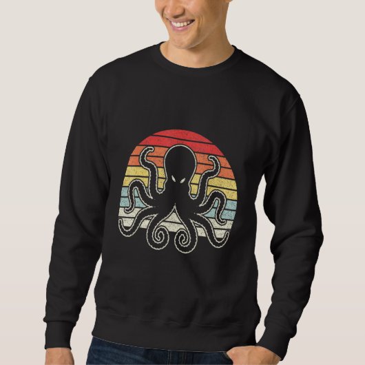 Vintager Retro Octopus Kraken Sweatshirt (Vorderseite)