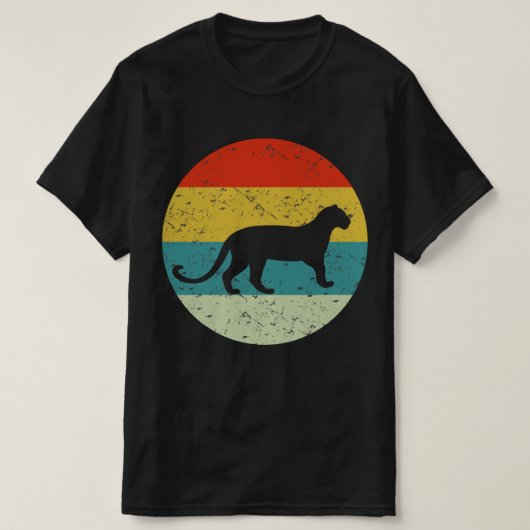 Vintager Retro-Panther T-Shirt (Design vorne)