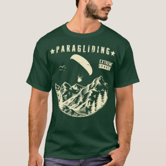 Vintager Retro Paragliding Paraglider Extreme Spor T-Shirt