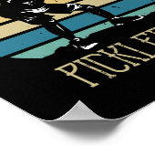 Vintager Retro-Pickleball-Player Poster (Ecke)