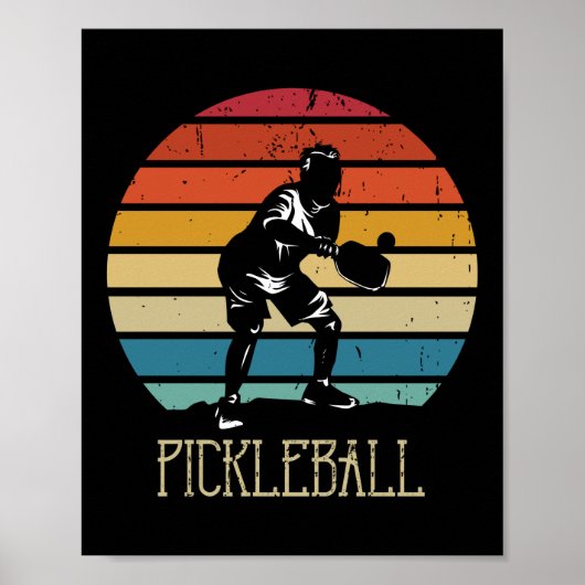 Vintager Retro-Pickleball-Player Poster (Vorne)
