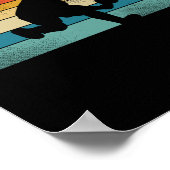 Vintager Retro Pickleball Sunset Poster (Ecke)