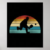 Vintager Retro Pickleball Sunset Poster (Vorne)