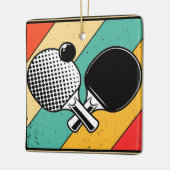 Vintager Retro Pong Keramikornament (Links)