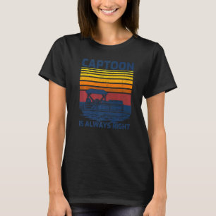Vintager Retro Pontoon Bootsmann Captoon Alwa T-Shirt