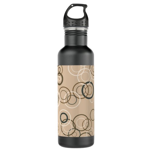 Vintager Retro-Pop Platz für Abstrakte Kunst Trinkflasche (Vorderseite)