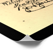 Vintager Retro-Posaune Poster (Ecke)