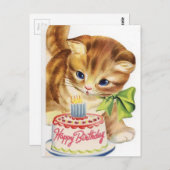 Vintager Retro Postkarte (Vorne/Hinten)